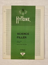 Vintage 1950s Student Paper Science Filler Hytone Graph Metric Ruled 6 Sheets picture