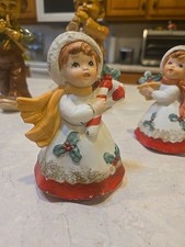 Vintage Ardco Christmas Girls  Holding  Gift Figurines (3) picture