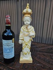 Vintage Infant of Prague Chalkware Statue Rex Gratiae Child Jesus Figurine picture