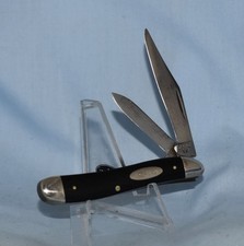 RARE VINTAGE CASE XX SLICK BLACK PEANUT JACK KNIFE 2220 1940-64 picture