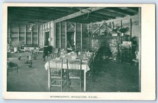 1898 Bridgton Maine Vintage Postcard Wyonegonic Table Interior View Unposted picture