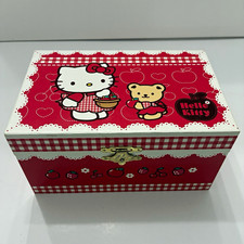 Sanrio Hello Kitty & Tiny Chum Red Cherry Wooden Musical Jewelry Box. Rare 2008 picture