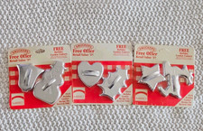 Vintage Vintage Smucker's Mirro Aluminum Holiday Cookie Cutters Set of 6 - NOS picture