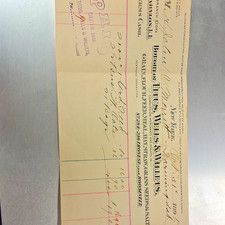 1898 Titus, Wells & Willets New York Sales Receipt Invoice Document Ephemera picture