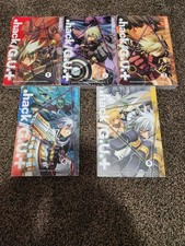 .hack G.U.+ Manga Complete Set Volumes 1-5 English 1st Print OOP picture