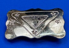 Vintage Chambers Ornate Engraved Project Craft Belt Buckle - No Centerpiece picture