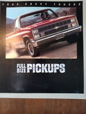 MINT 1984 CHEVROLET CHEVY FULL SIZE PICKUP DEALER  SALES Brochure picture