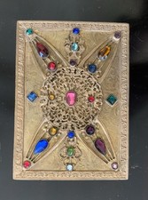 Antique Apollo Studios Jeweled Casket Vanity Trinket Box picture