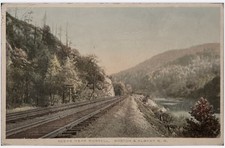 RUSSELL  Massachusetts BOSTON & ALBANY R.R. 1914 Train Tracks Postcard picture