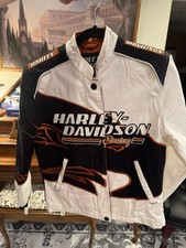 vintage Harley-Davidson Screamin' Eagle women's racing jacket size small picture