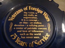 VETERANS of FOREIGN WARS EZRA BROOKS Liquor Bottle 1973 Collectible Vintage picture