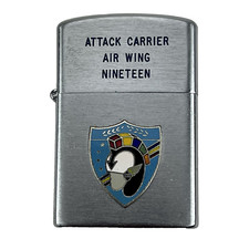 Vintage Vietnam war ATTACK CARRIER AIR WING 19 (CVW-19) Konwal Lighter Japan picture