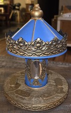 Vintage Hudson Fine Pewter After Hours Carousel With 6 Animals READ picture