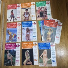Lot 28 Vintage NAPA Auto Parts Pups Pinup Calendar Advertising Blotters 1980s picture