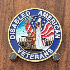 Disabled American Veterans Bluebonnet Chapter 20 Challenge Coin  M#18 picture
