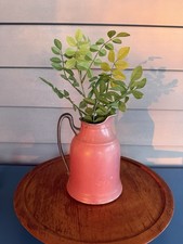 Vintage Metal Craft Co. Pink Pitcher with Silver Handle Made In USA picture