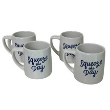 Squeeze the Day Coffee Mugs Stoneware Set of Four 12 ounce picture