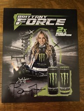Brittany Force Signed  8 X 10 Card Nhra Drag Racing Autographed 2023 #1 picture