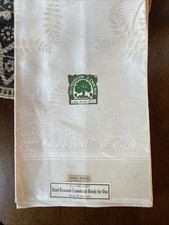 Vintage Humidor Linens Double Damask Irish Linen Napkins Set Of 9 Unused picture