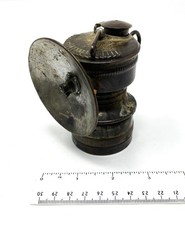 Antique Guy's Dropper Dewar MFG 1913 Pat. Cap Lamp Miners Mining Carbide Lamp picture