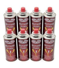 8 Pack Gas One Butane Fuel Canisters 8 oz 7.75