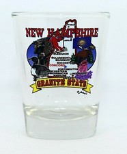 NEW HAMPSHIRE STATE ELEMENTS MAP SHOT GLASS SHOTGLASS picture