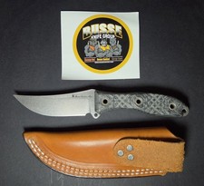 Busse Custom Shop Crab Trail ELMAX Black Paper Micarta Danny Bull Sheath NEW picture