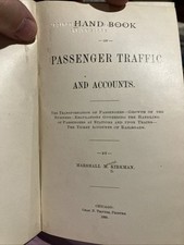 Hand Book Of Passenger Traffic Accounts by Marshall Kirkman Copyright 1890 picture