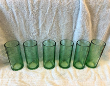 Coca-Cola Set of 6 Green Glass Tumblers 