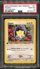 PSA 10 1st Edition Togepi 51/111 Neo Genesis Pokemon Card LOW POP 2000 GEM MINT picture