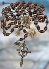 Chaplet of Precious Blood Crown of Thorns 63 Beads -Bronze Red Tiger Eye picture