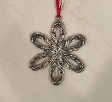 Reed And Barton Christmas Ornament Snowflake Silver Plated picture