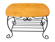 Longaberger Foundry Wrought Iron Treasure Basket Stand End Table picture