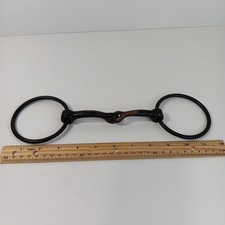 Horse Bridal Bit Single Jointed Loose Ring Snaffle Western 12” Equestrian X picture