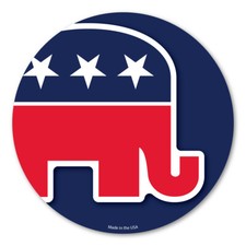 Republican Elephant Circle  Magnet picture