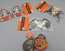 4 Vtg Party Fun 9' Halloween Paper Garland Bat Cat Skeleton Witch Pumpkin Taiwan picture