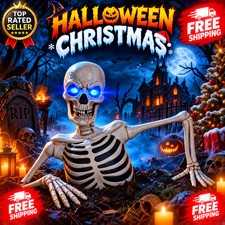 Giant Ground Halloween Skeleton Breaking With Lights Sounds 5ft (1.6m) Giant picture