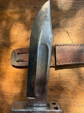 Vintage Camillus NY Jet Pilot Survival Knife 6” Sawback Blade Leather Sheath picture