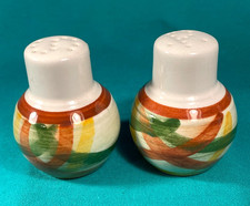 Vintage VERNON WARE HOMESPUN  SALT AND PEPPER SHAKER SET picture
