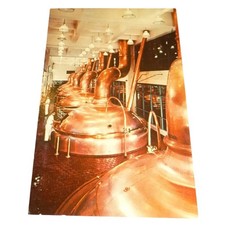 Vintage Miller High Life Brewhouse Postcard Curteichcolor Copper Kettles Chrome picture