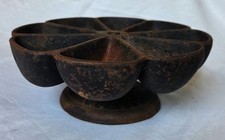 Antique Tru-Fit Cast Iron Cobbler's Rotating Nail Caddy Hardware Store Nail Bin picture