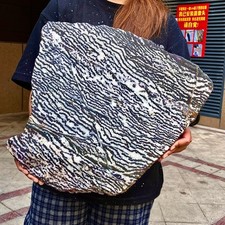 10.62LB  Beautiful Zebra Rock - Unique Purple and White Striped Gemstone picture