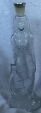 Vintage Avon Mermaid glass Bath Oil Scent only with cap 1970’s 10 inches tall  picture