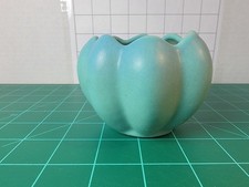 Van Briggle Pottery c. 1940's  Ming Blue Turquoise Mini-Bowl - Hand Signed picture