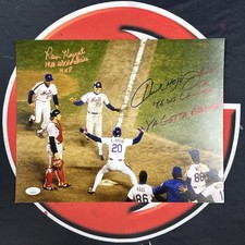 Ray Knight & Howard Johnson New York Mets Autographed Inscribed 11x14 JSA COA picture