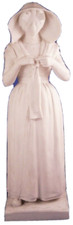 Antique Sevres Unglazed Porcelain Knitting Lady Figurine Figure Porzellan Figur picture