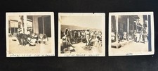 3x Vtg Haiti Photos Port Au Prince Market Street Scene Donkeys Snapshot c1920 picture