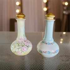 PAIR OF Antique RS Germany (Reinhold Schlegelmilch) Hand Painted Perfume Bottle picture