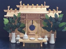 Kamidana no Sato Nagomi Japanese Wooden Shinto Shrines Alter Household Kamidana picture