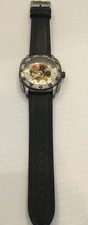 Disney Vintage Mickey Wrist Watch  Japan Limited Pewter / Black Band Time Piece picture